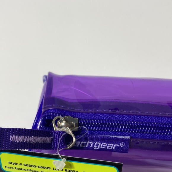 3 Purple Makeup Bag Pencil Zipper Organizer Tube - Picture 4 of 8